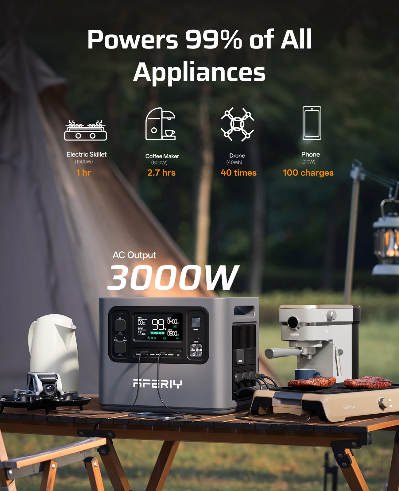 AFERIY Haven3000 Portable Power Station 3000W 2048Wh-10240Wh