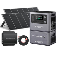 AFERIY solgeneratorpakke på 4096 Wh med 2*400 W solpanel – komplet off-grid-strømsystem (P280-seriens sæt)