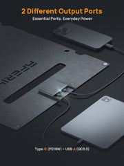 AFERIY 100W Portable Power Station with 30W Mini Solar Panel