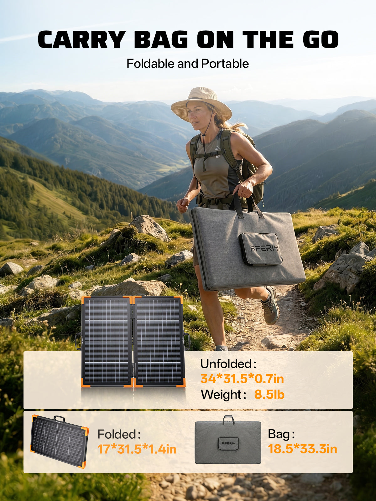 AFERIY AF-SA100 Portable Solar Panel 100W