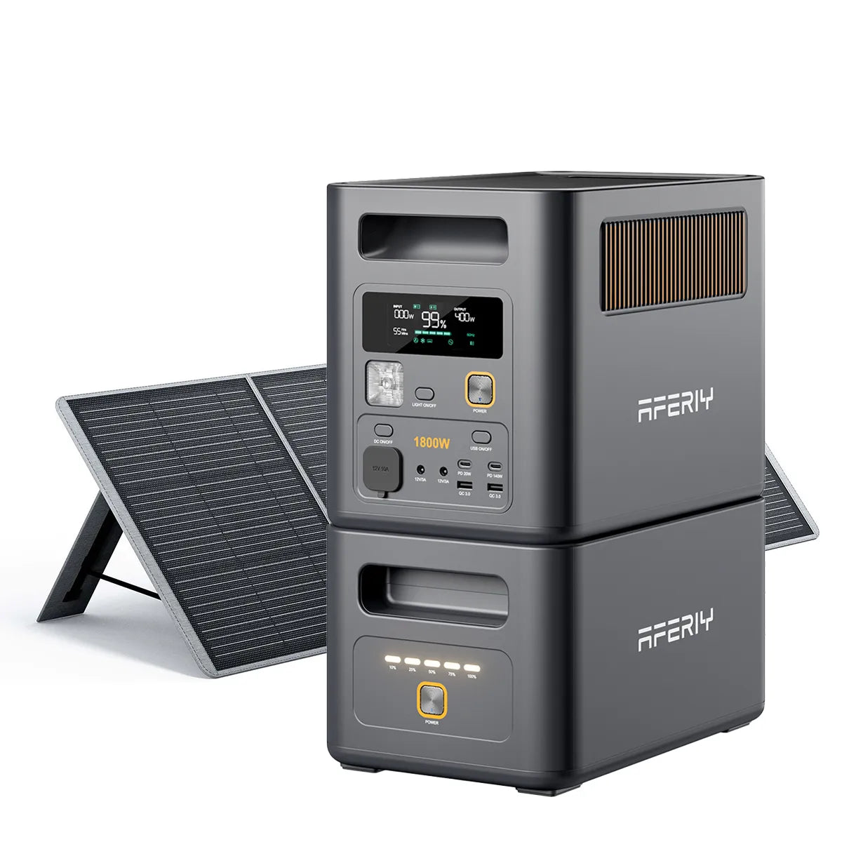 AFERIY Nomad1800 Pro 1800W Solar Generator with Expansion Battery