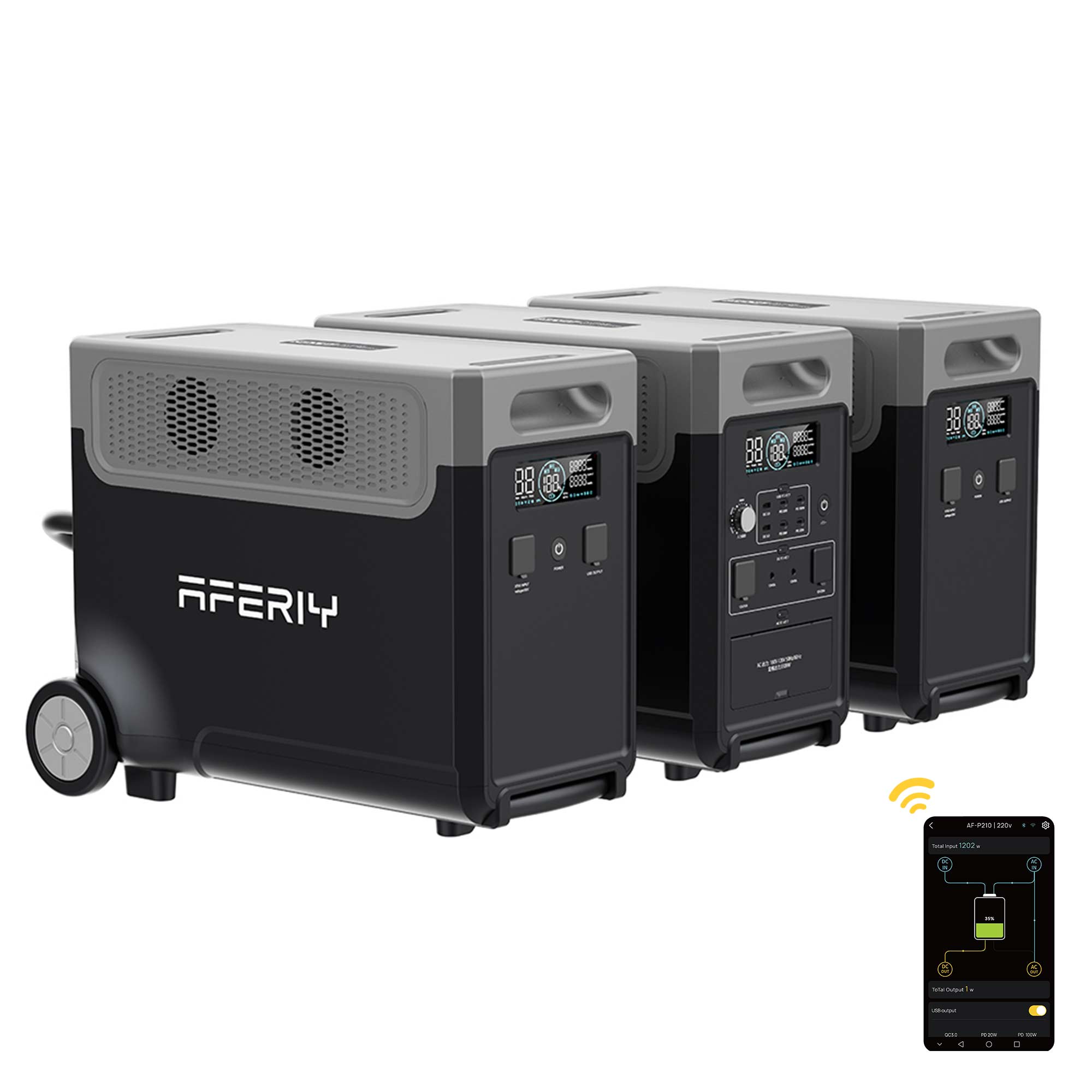AFERIY P310 Draagbaar energiestation met APP-bediening | 3600W 3840Wh ~11520Wh