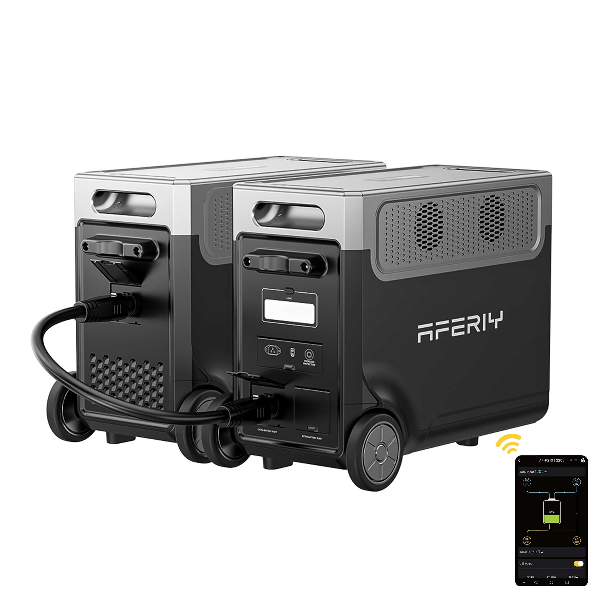 AFERIY P310 Draagbaar energiestation met APP-bediening | 3600W 3840Wh ~11520Wh