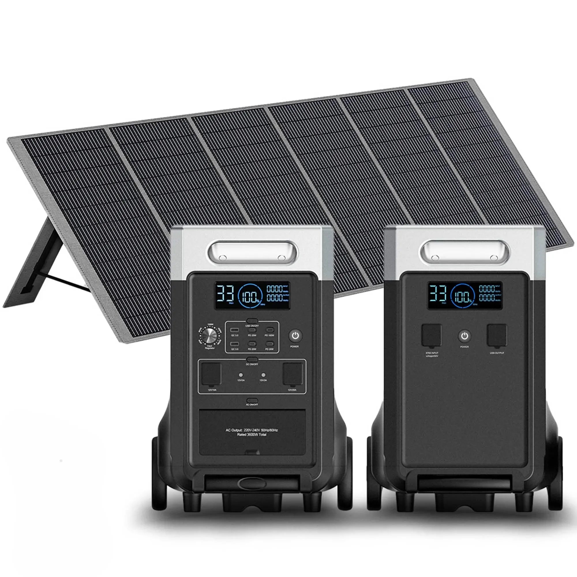 Kit de générateur solaire AFERIY P310 3600W avec batterie d’extension de 3840Wh