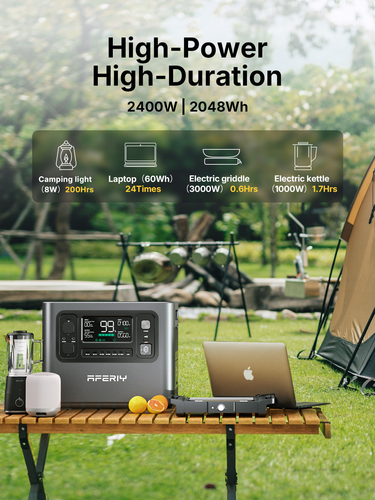 AFERIY Haven2400 P210 Draagbare Power Station 2400W 2048Wh