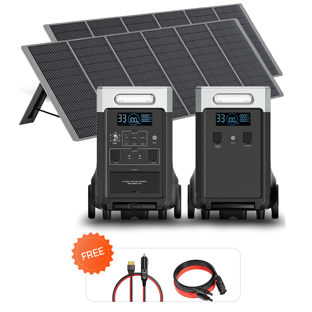 AFERIY P310 3600W Solgenerator-kit med 3840Wh expansionsbatteri