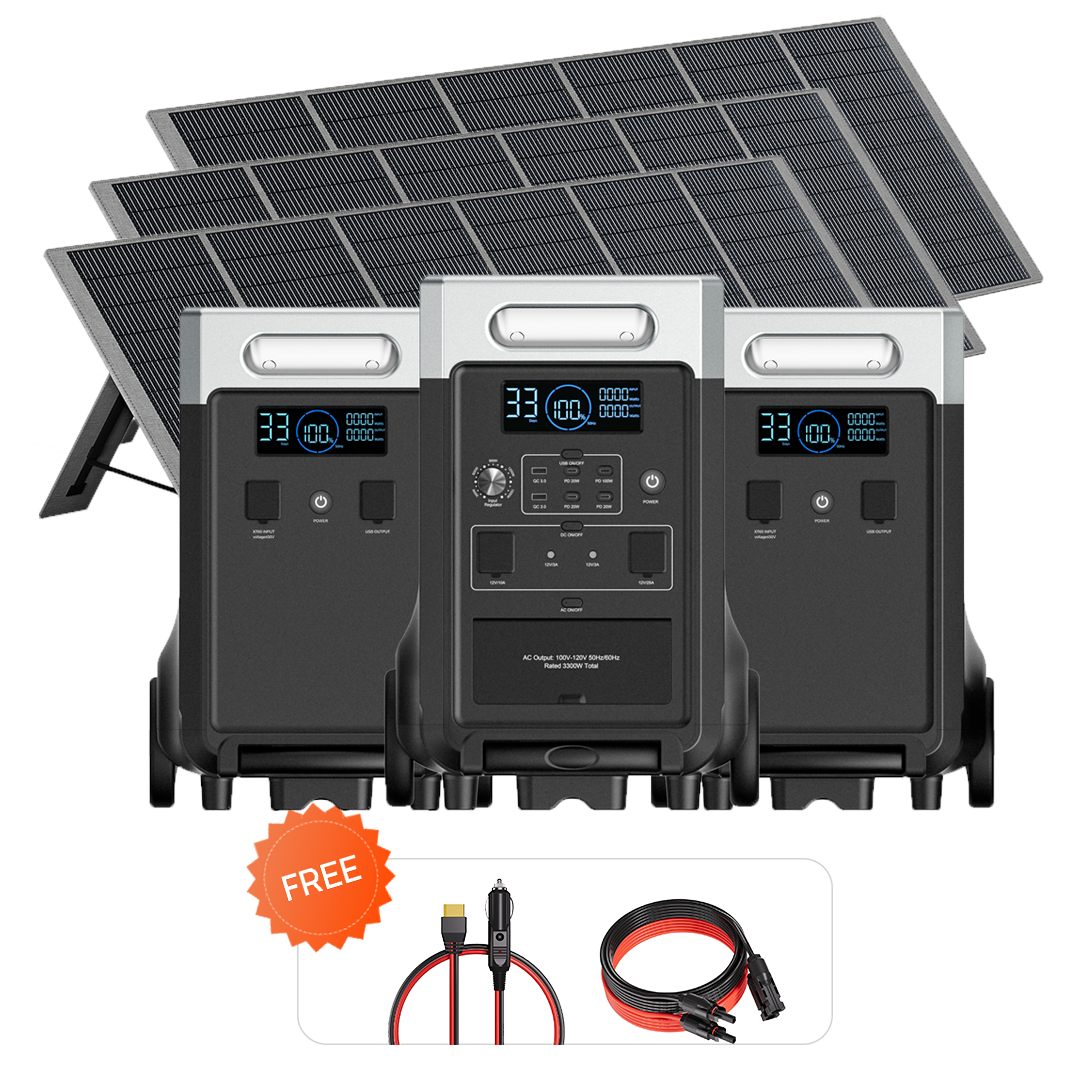 AFERIY P310 3600W Solgenerator-kit med 3840Wh expansionsbatteri