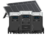avec 2 panneaux solaires de 400 W (800 W au total)