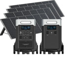 avec 4 panneaux solaires de 400 W (1600 W au total)