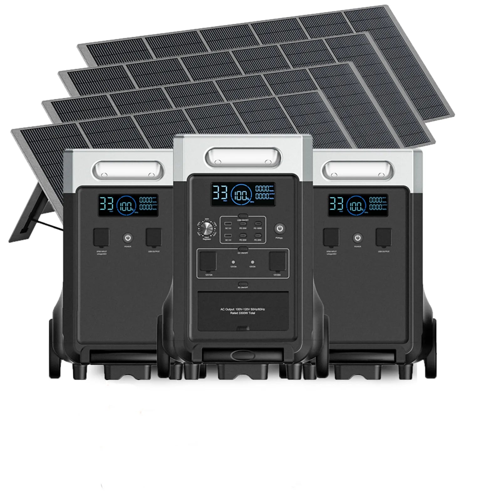 Kit de générateur solaire AFERIY P310 3600W avec batterie d’extension de 3840Wh