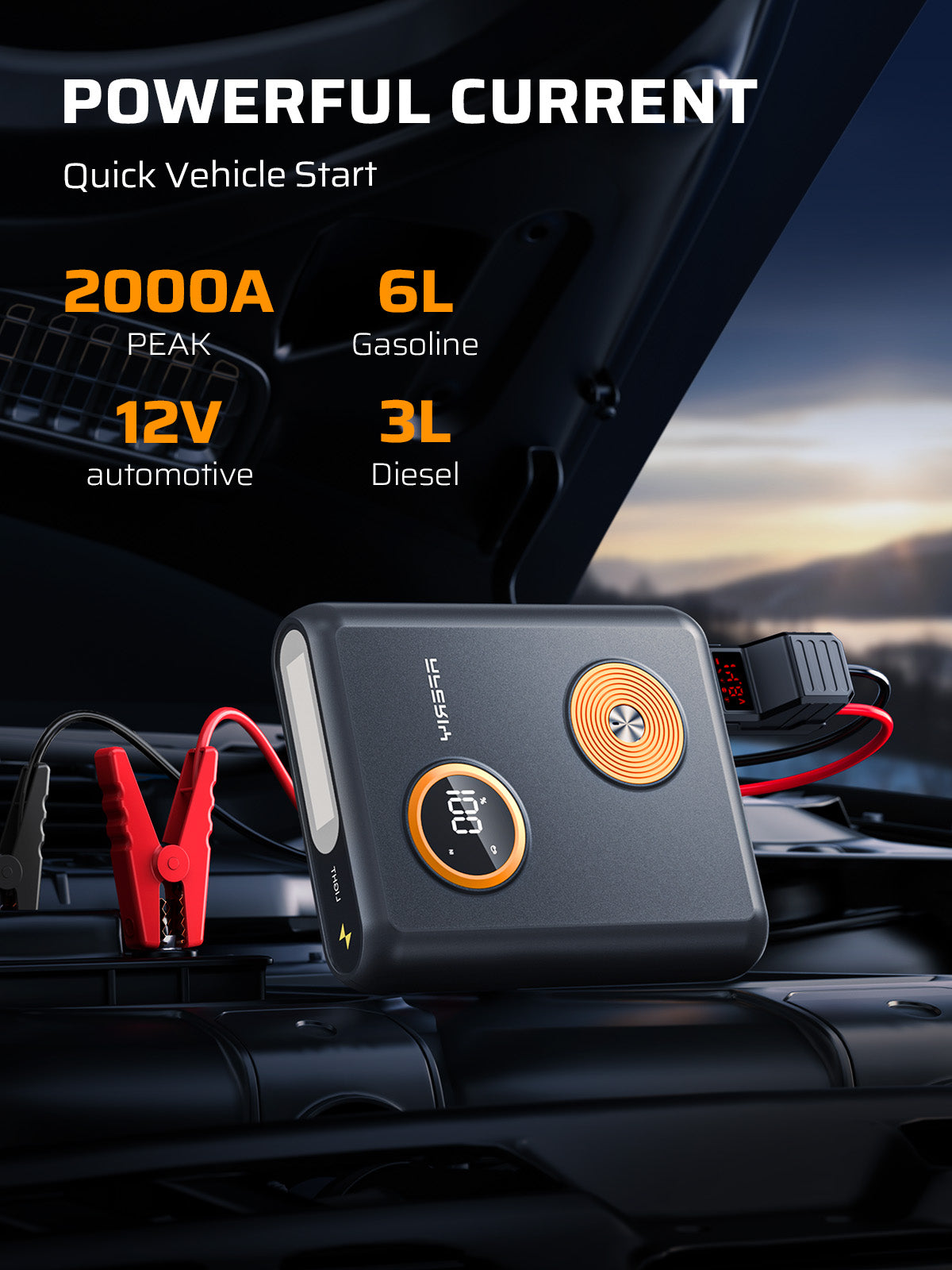 AFERIY GK03 Car Jumper Starter 12V 2000A