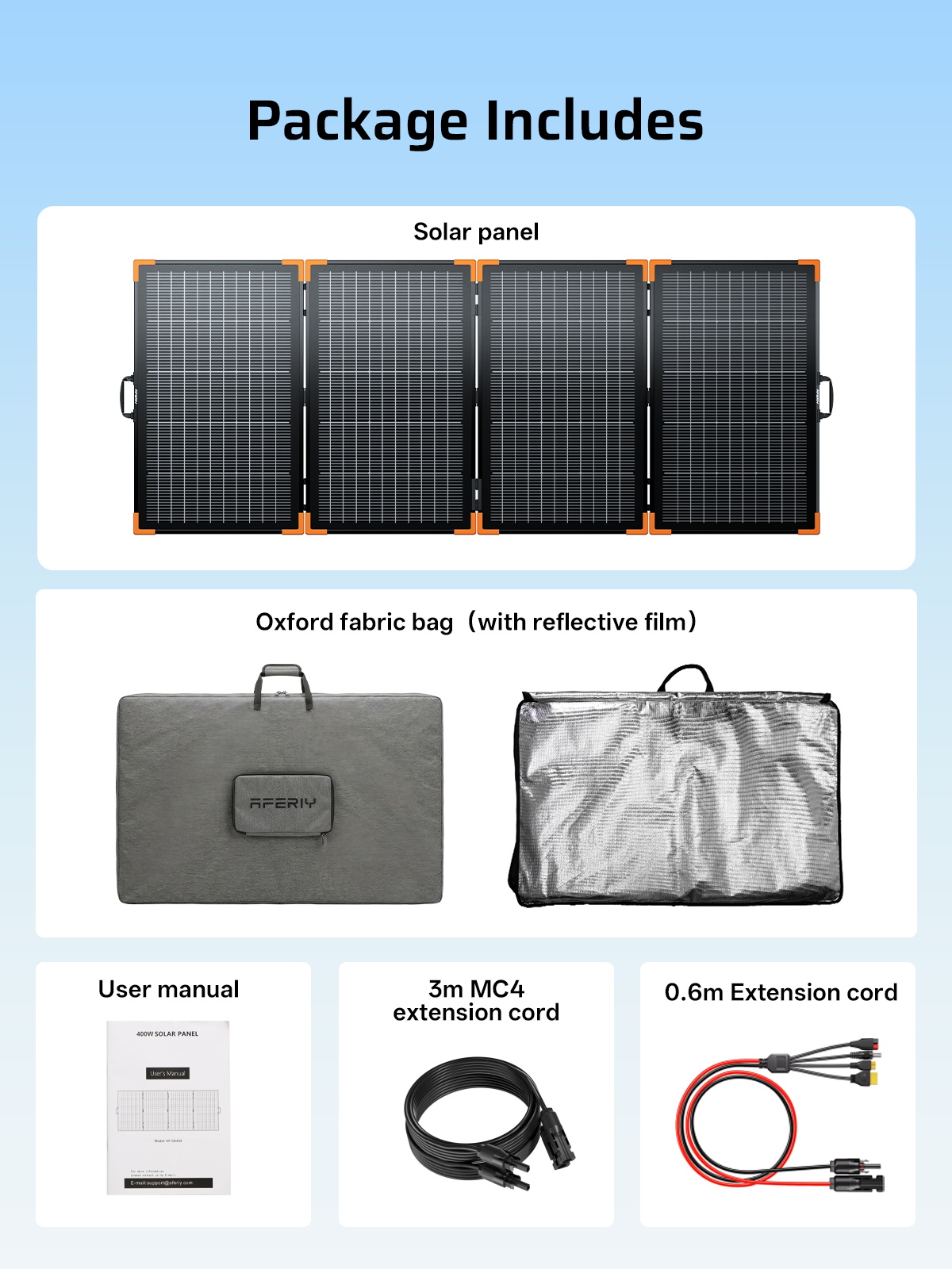 AFERIY ‎‎AF-SA400 Portable Solar Panel 400W