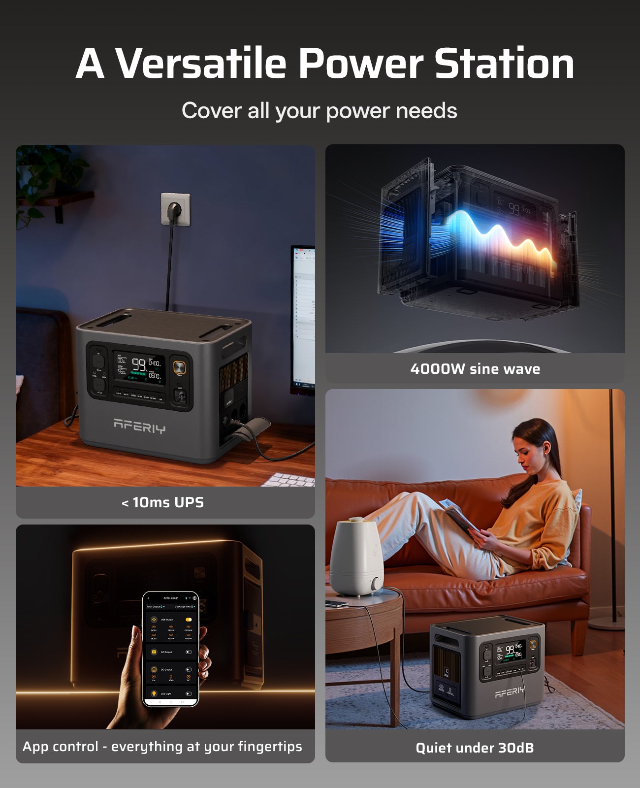 AFERIY Haven3000 Portable Power Station 3000W 2048Wh-10240Wh