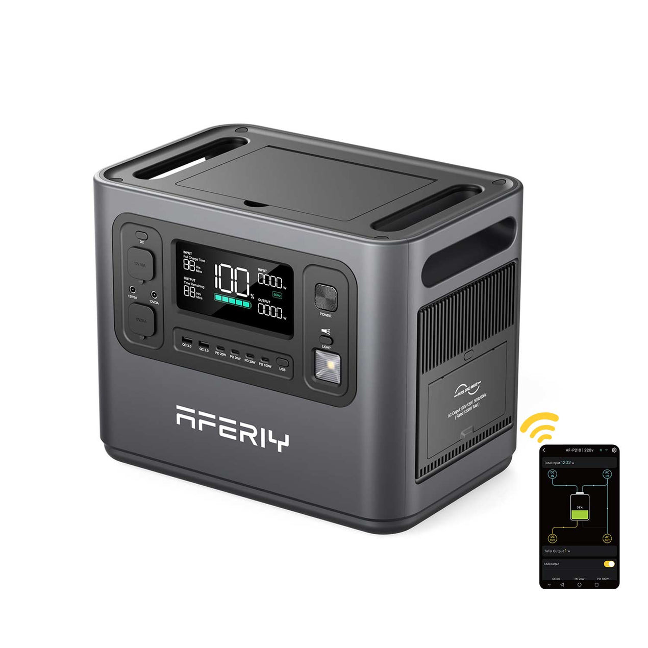 AFERIY P280 Portable Power Station 2800W 2048Wh 10240Wh AFERIY EU