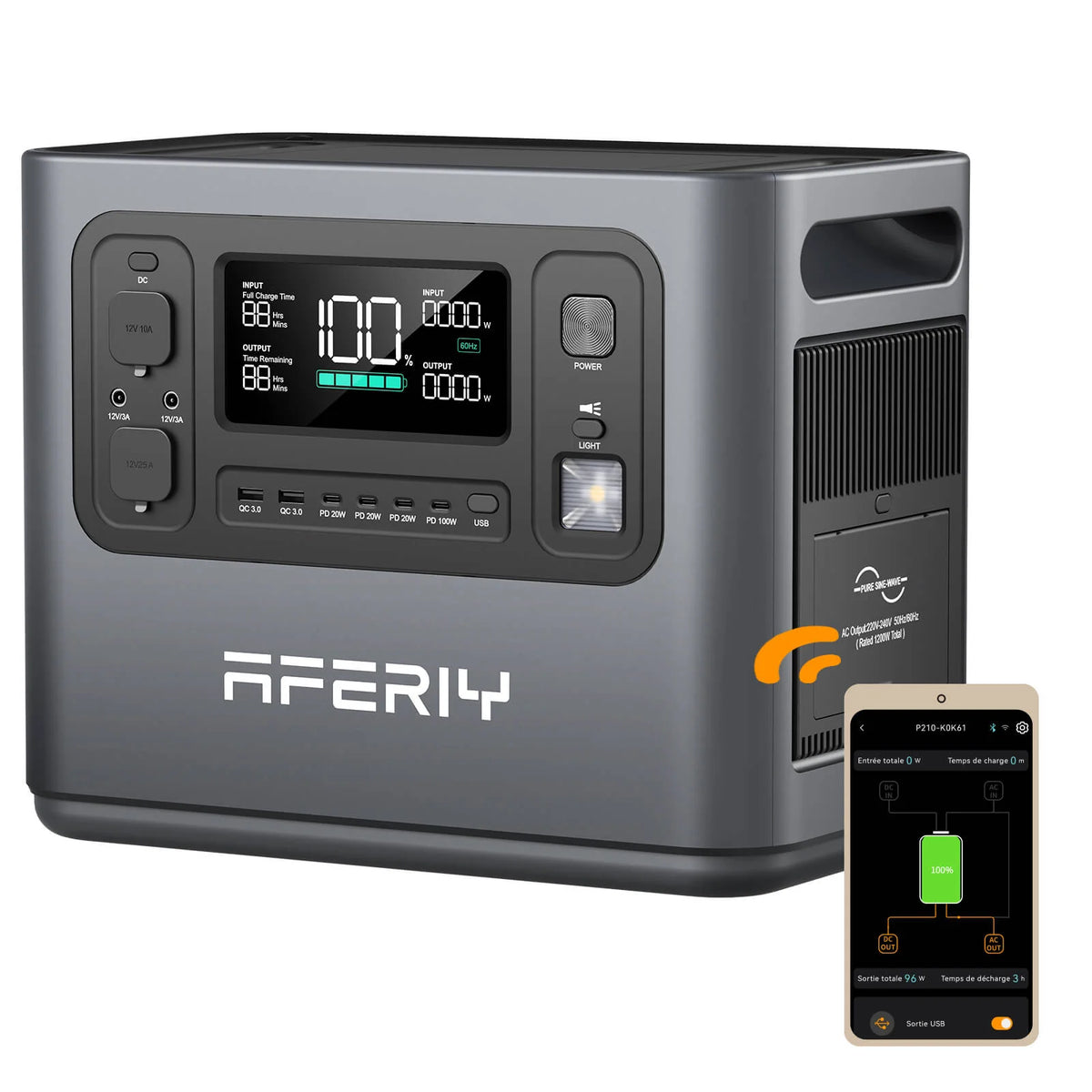 AFERIY P110-E Portable Power Station 1200W 1008Wh | APP Control
