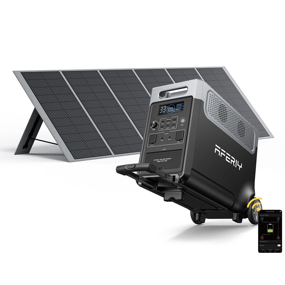 Generador solar AFERIY P310 de 3600 W con control por aplicación | Hasta 11 520 Wh 