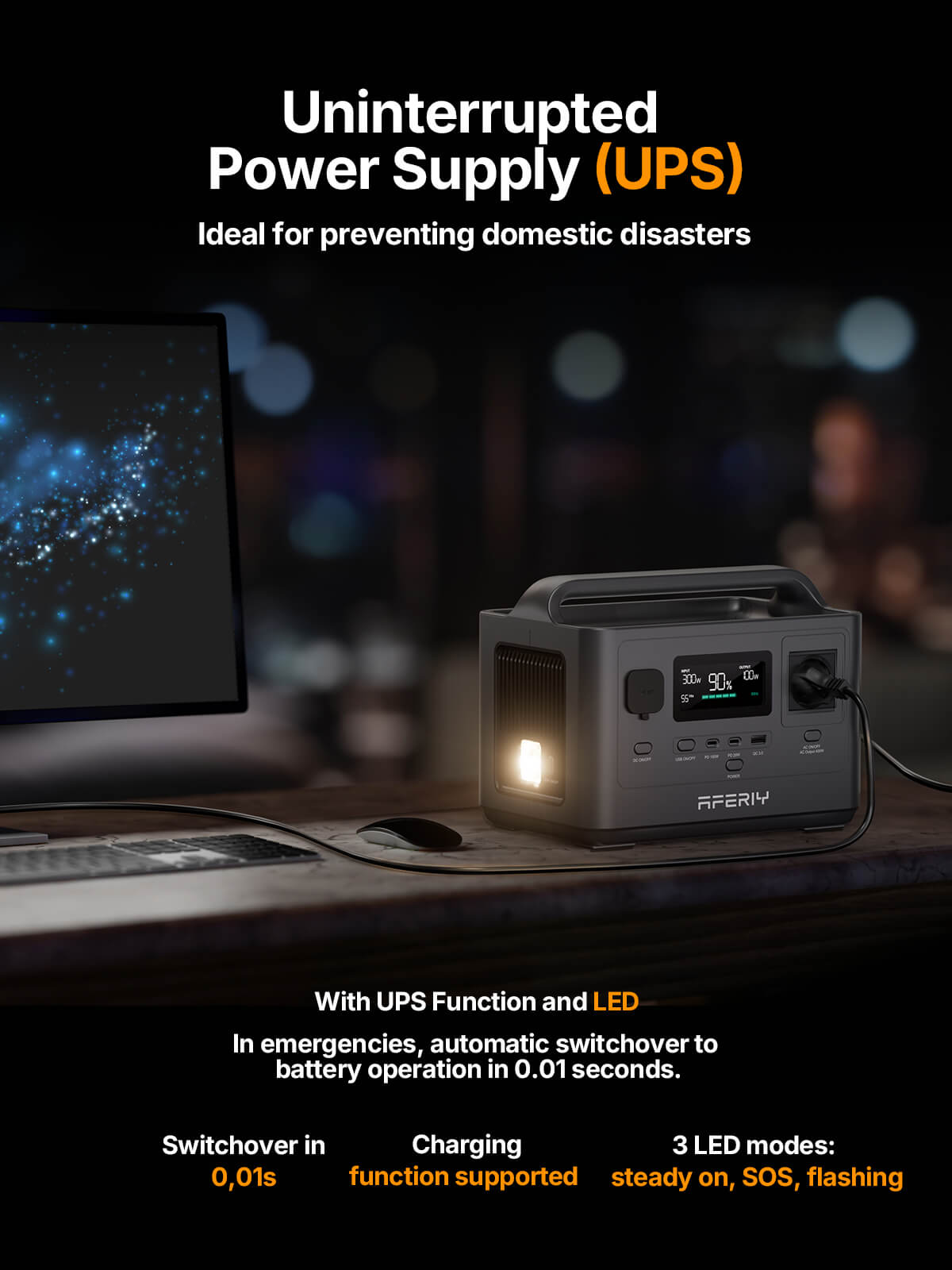 AFERIY P010 Draagbaar energiestation 800W 512Wh 
