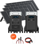 med 4 ×400W solpaneler (1600W i alt)